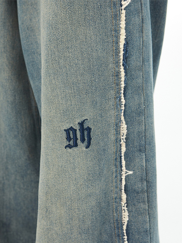 Herrenjeans im Used-Look mit verblasstem Patchwork-3