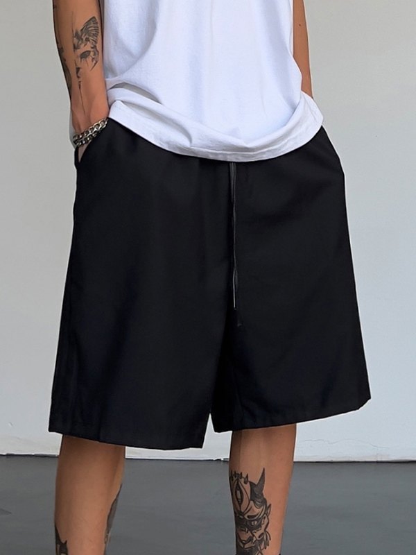 Herren-Trainingsshorts mit Reißverschluss hinten-1