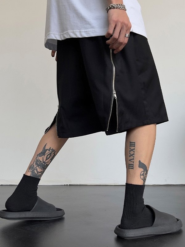 Herren-Trainingsshorts mit Reißverschluss hinten-3
