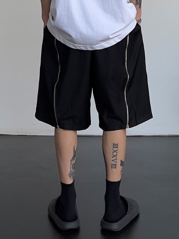 Herren-Trainingsshorts mit Reißverschluss hinten-2