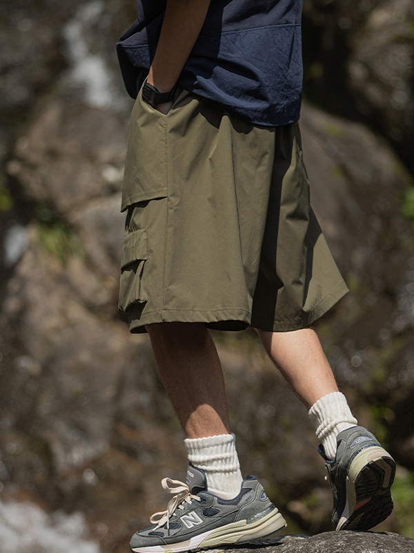 Herren-Cargoshorts mit 3D-Taschen-3