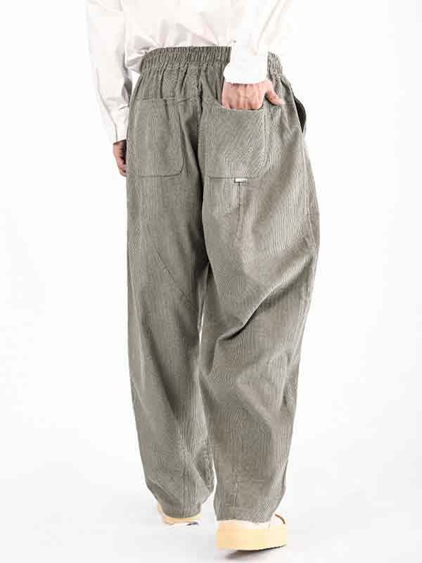 Gerade geschnittene Cordhose für Herren mit weitem Bein-2
