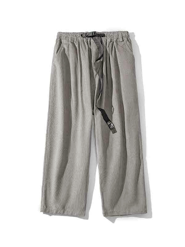 Gerade geschnittene Cordhose für Herren mit weitem Bein-4