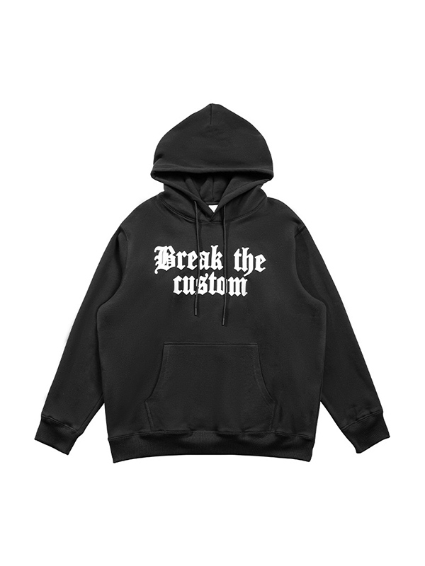 Übergroßer Kapuzenpullover mit Kordelzug für Herren mit Vintage-Print-1