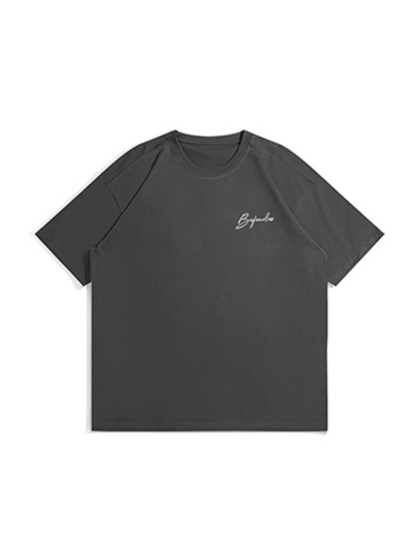 Kurzarm-T-Shirt für Herren im amerikanischen Stil mit Buchstabendruck-2
