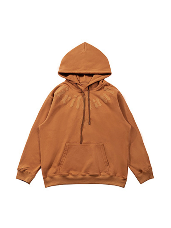Übergroßer Kapuzenpullover mit Kängurutaschen-Schnürung und Street-Print für Herren-3
