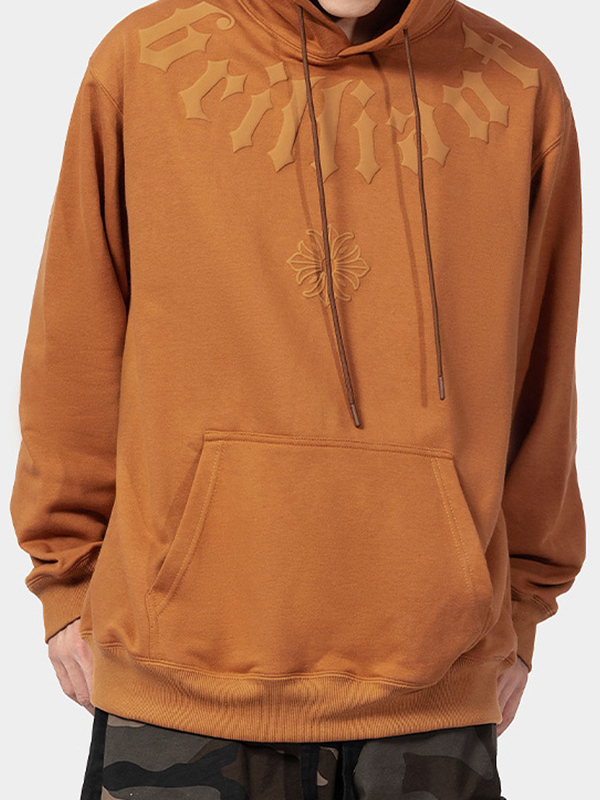 Übergroßer Kapuzenpullover mit Kängurutaschen-Schnürung und Street-Print für Herren-1