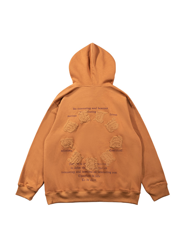 Übergroßer Kapuzenpullover mit Kängurutaschen-Schnürung und Street-Print für Herren-4