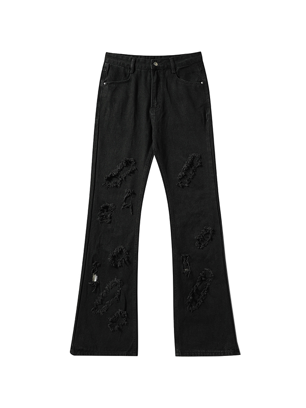 Lockere Herrenjeans im Multi-Tattered-Design-3