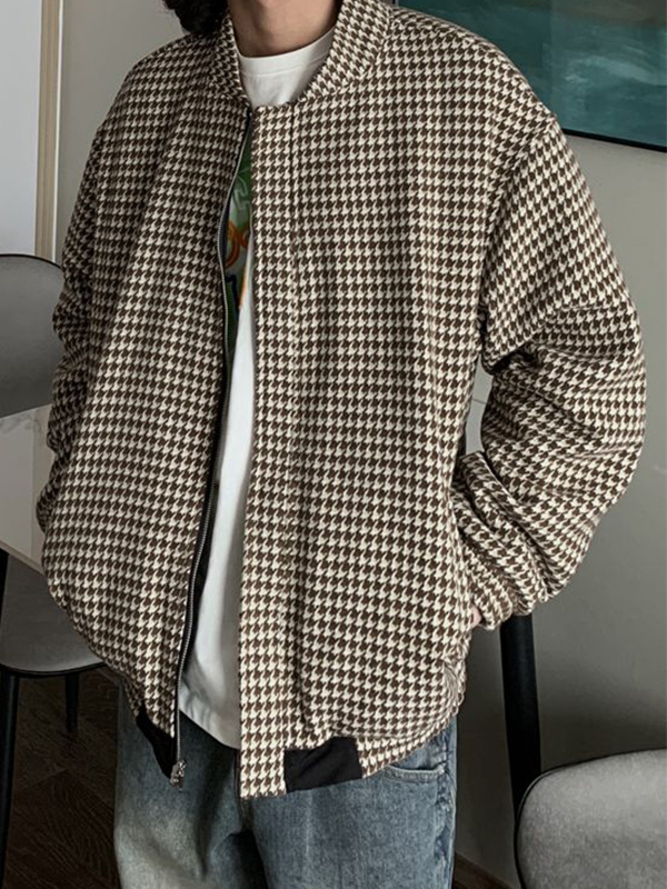 Herrenjacke mit wendbarem Hahnentrittmuster im Vintage-Stil-2