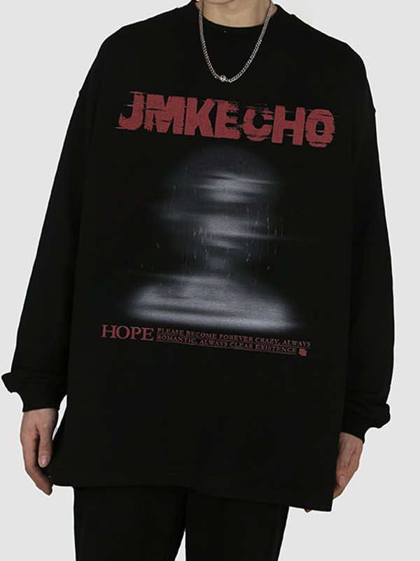 Herren-Sweatshirt mit verwaschenem Street-Blurred-Portrait-Print-1