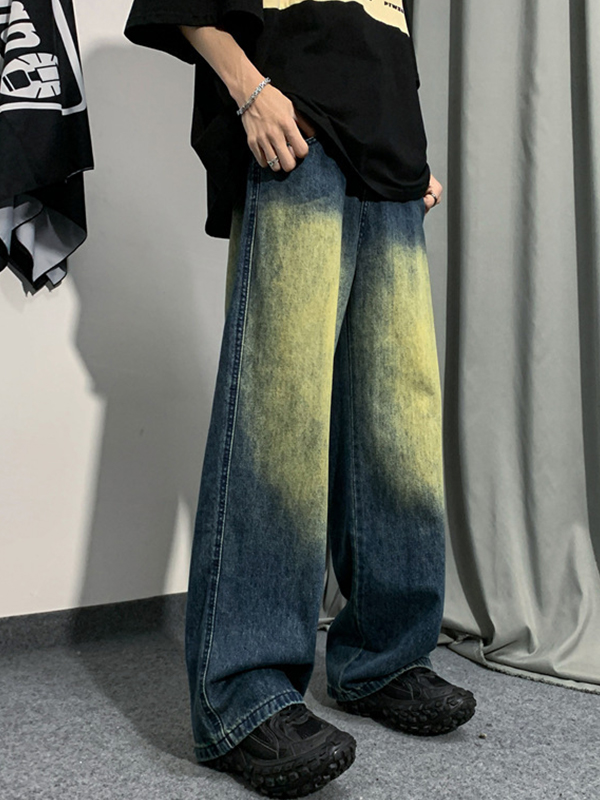 Herren-Jeans mit geradem Bein und lockerer Vintage-Waschung-2