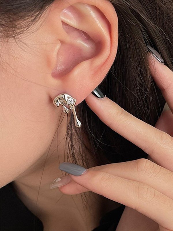 Ohrstecker aus Lava-Diamant-Zirkonia-5