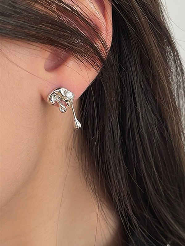 Ohrstecker aus Lava-Diamant-Zirkonia-4