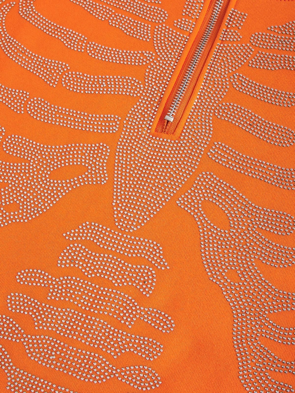 Kapuzenpullover mit halblangem Reißverschluss und Strass-Schädel für Herren-5