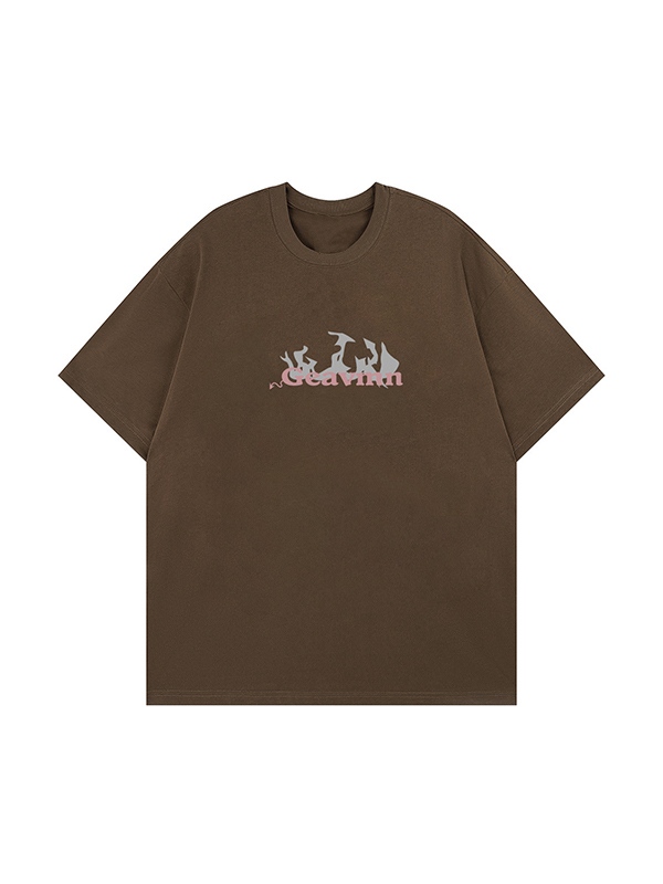 Übergroßes Kurzarm-T-Shirt mit Wings-Print für Herren-1