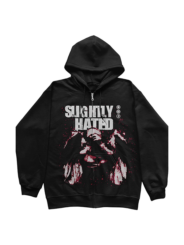 Übergroßer Kapuzenpullover mit Street-Grafik-Print für Herren-1