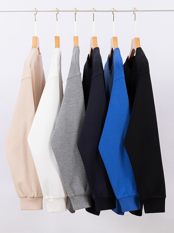 Einfarbiger, übergroßer Herren-Hoodie aus Twill mit Rundhalsausschnitt-3