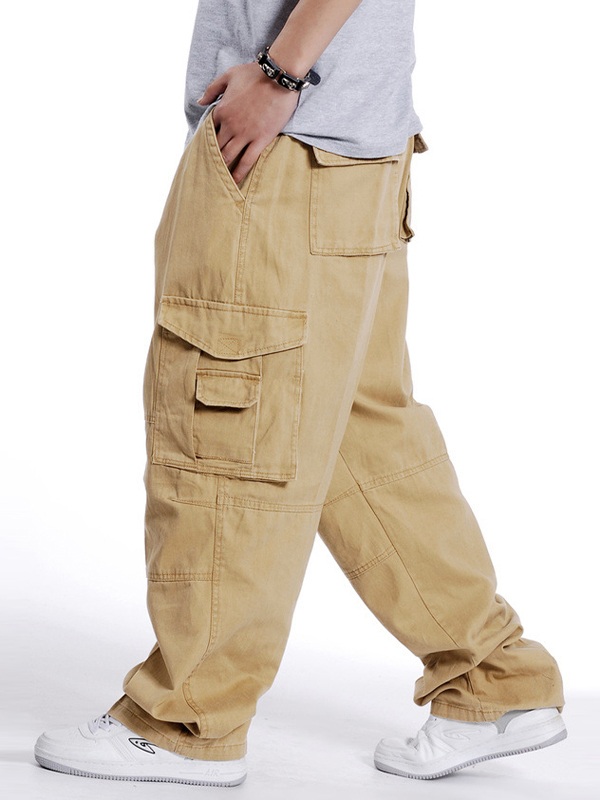 Lose Cago-Hosen mit Schnallengürtel für Herren-1