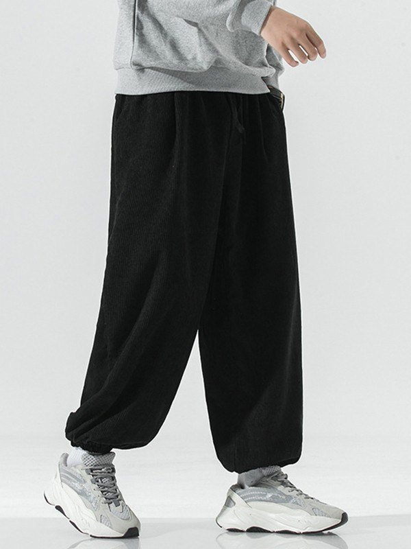 Lockere, lässige Joggerhose aus Cord für Herren-1