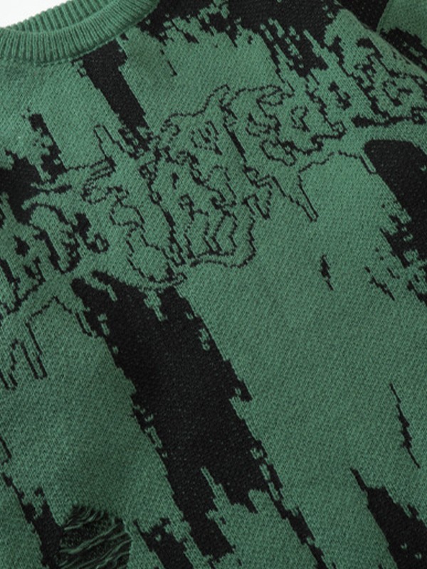 Herren-Jacquard-Distressed-Pullover-2