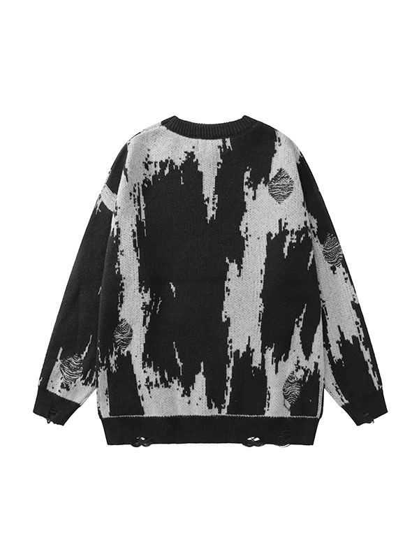 Herren-Jacquard-Distressed-Pullover-1