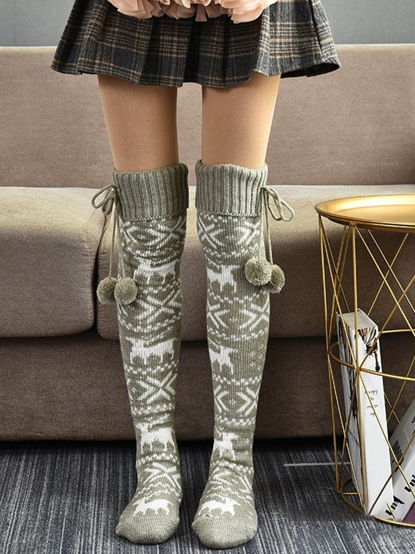 Weihnachts-Jacquard-Kniestrümpfe-2
