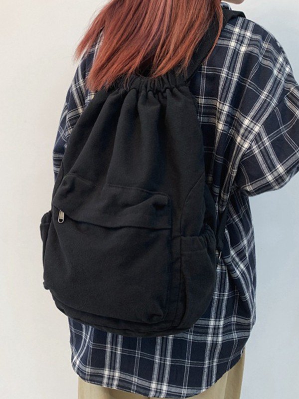 Canvas-Rucksack mit Kordelzug-1