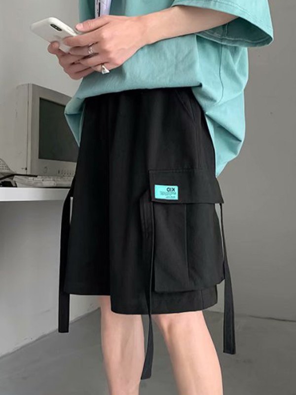 Lässige Cargo-Shorts mit geradem Bein für Herren-1