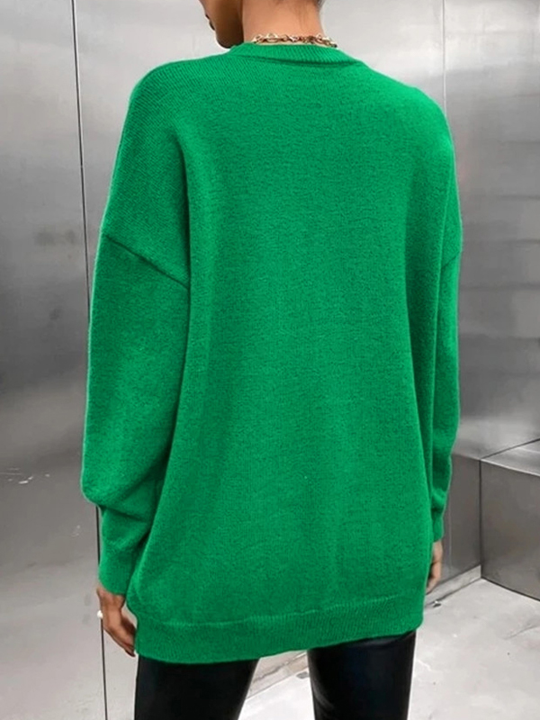 Pullover zum Überziehen mit kontrastierendem Buchstabendruck-4